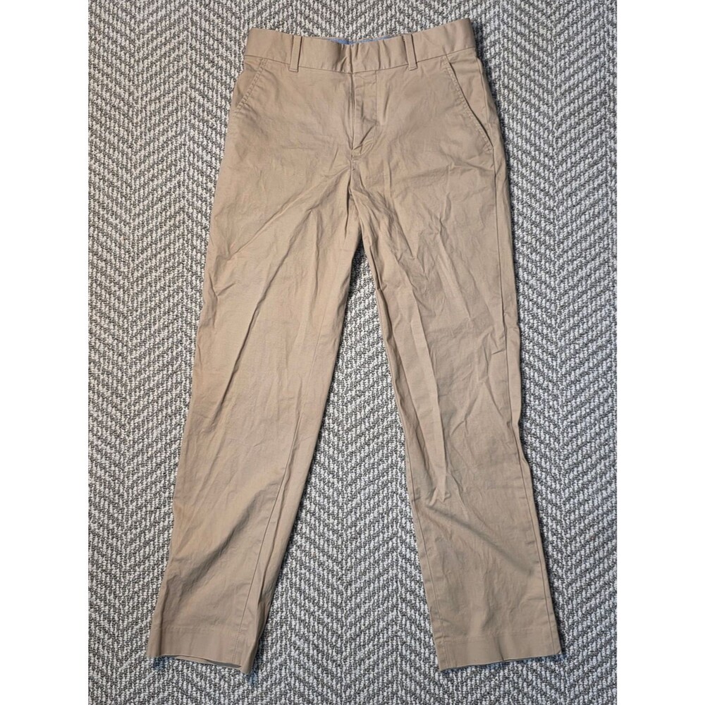 Tommy Hilfiger Boys Chino Pants Khaki Tan Flat Front Trousers Size 14 Big Boys